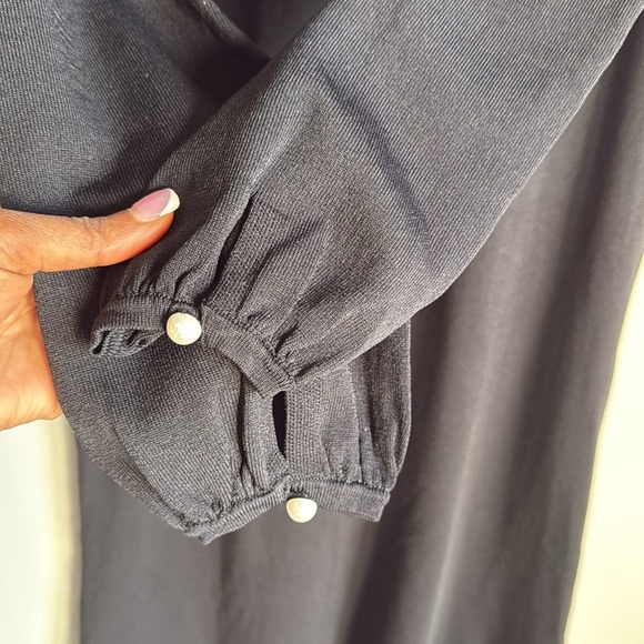 Tuckernuck Pomander Place Black Double Knit Lennox Sweater Maxi Dress Small - Picture 11 of 14